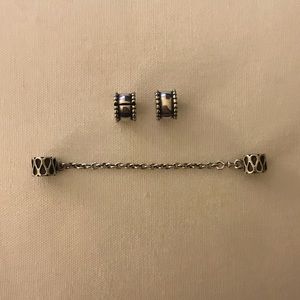 Pandora Beveled Clips & Safety Chain